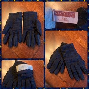 Ladies Black Isotoner Gloves, Large